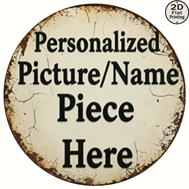 Vintage Collectible Plates - Индивидуальная ретро-табличка из металла круглой формы,